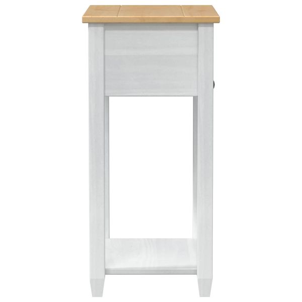 Конзолна масичка Бяло 55 x 35 x 73 см Солидно борово дърво