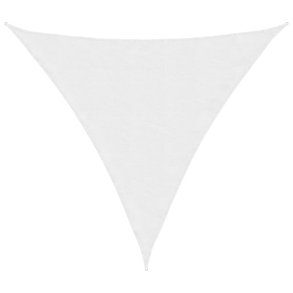 Слънцезащитно платно, Оксфорд плат, триъгълно, 5x5x5 м, бяло