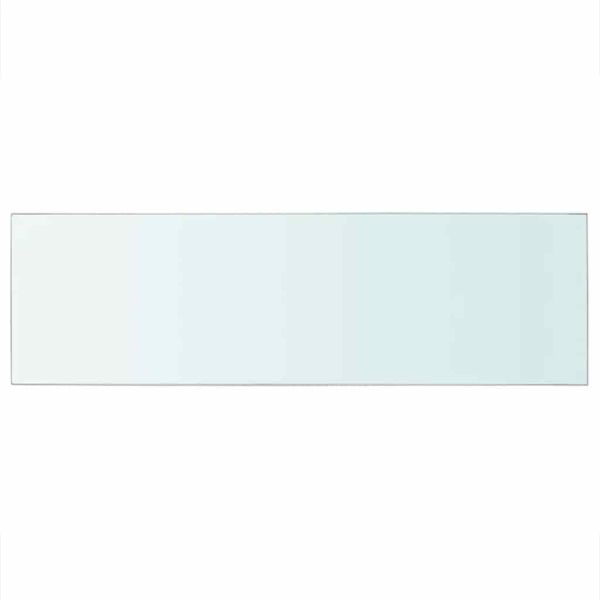 Рафтове, 2 бр, панели прозрачно стъкло, 80x25 см