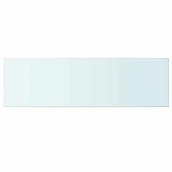 Рафтове, 2 бр, панели прозрачно стъкло, 100x30 см