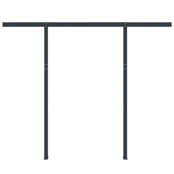 Комплект стълбове за тенти, антрацит, 300x245 см, желязо