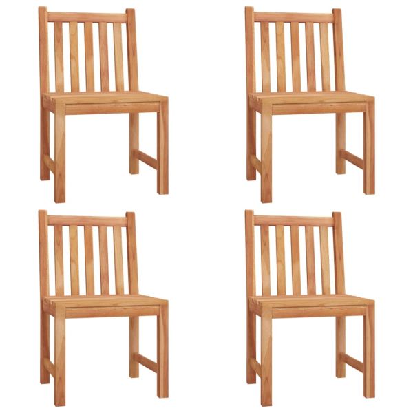 Градински трапезен комплект, 5 части, тиково дърво масив