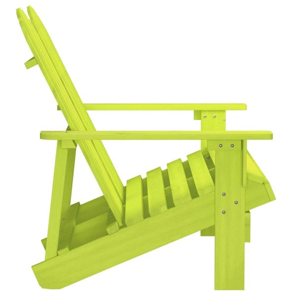 2-местен градински стол "Адирондак", чам масив, зелен