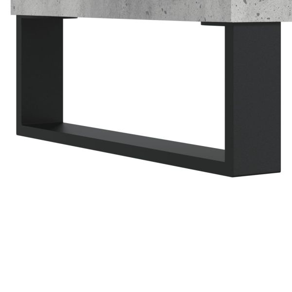 Висок шкаф, бетонно сив, 34,5x34x180 см, инженерно дърво