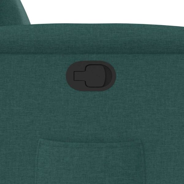 Изправящ реклайнер стол, тъмнозелен, текстил