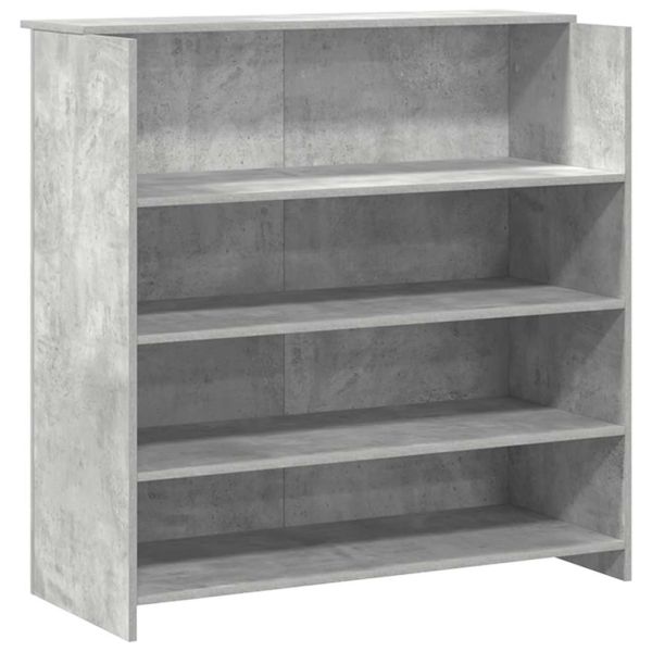 Приемно бюро, бетонно сиво, 200x50x103,5 см, инженерно дърво
