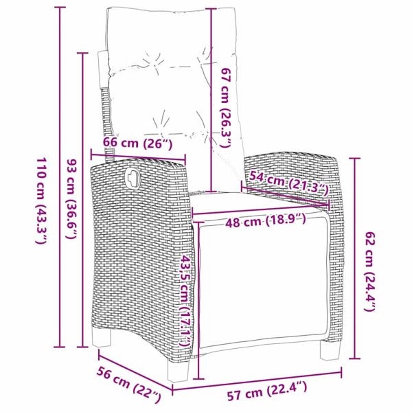 Комплект за хранене в градината 3 pcs Кафяво полиратан