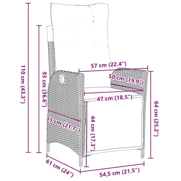 Комплект за хранене в градината 5 pcs Бежово полиратан