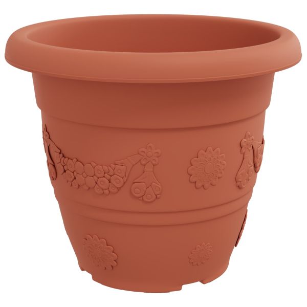 Саксии за растения 24 pcs Червено тухла Ø 39 x 32 см Пластмаса