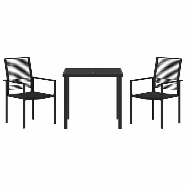 Комплект за хранене в градината 3 pcs Черно