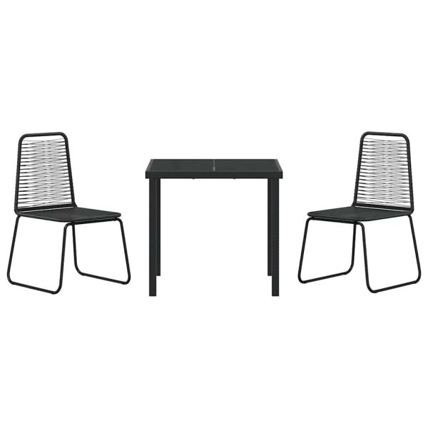 Комплект за хранене в градината 3 pcs Черно