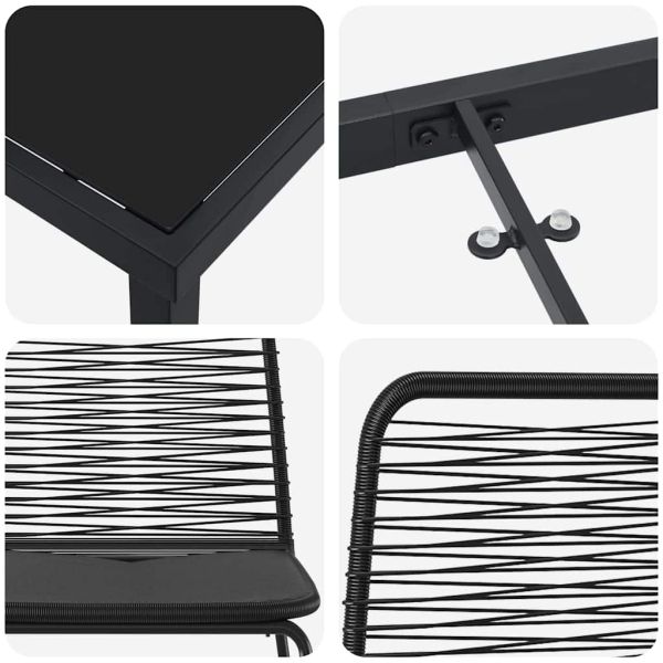 Комплект за хранене в градината 3 pcs Черно