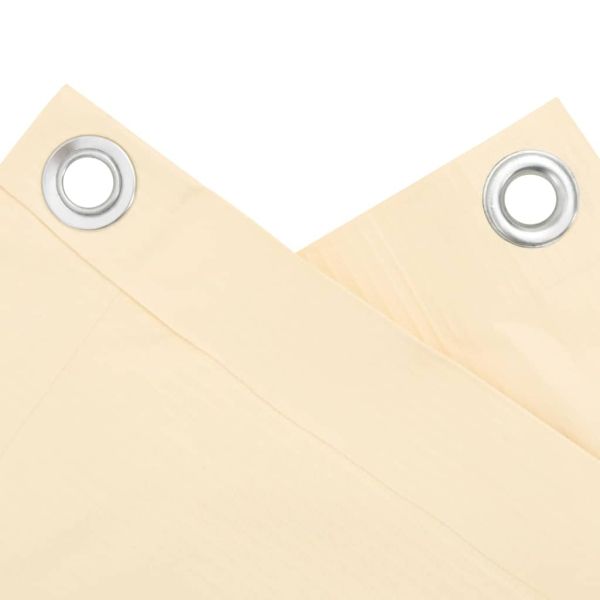 Параван за тераса, кремав, 1000x120 см, PVC