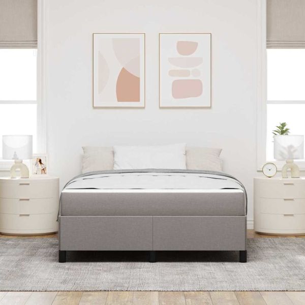 Легло с пружинирана основа Таупе 140 x 200 cm текстил