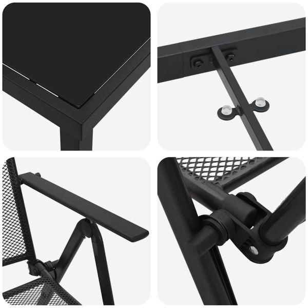 Комплект за хранене в градината 5 pcs Антрацит