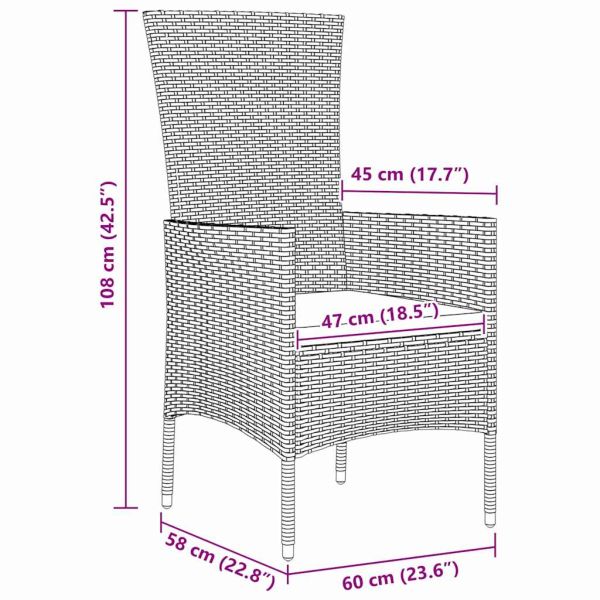 Комплект за хранене в градината 3 pcs Бежово полиратан