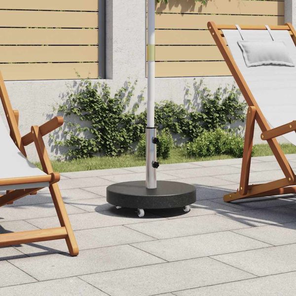 Основа за чадър, гранит, 30 кг, кръгла, черна