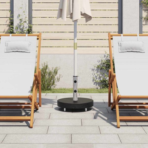 Основа за чадър, гранит, 30 кг, кръгла, черна