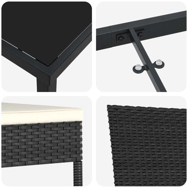 Комплект за хранене в градината 5 pcs Черно