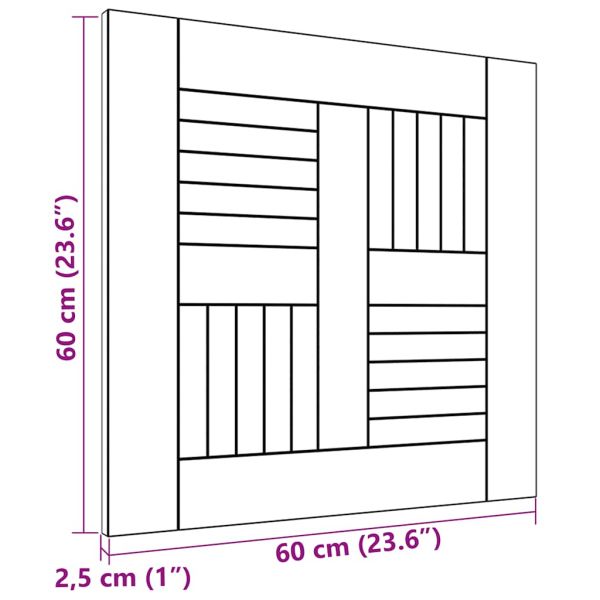 Плот за маса, тиково дърво масив, 60x60x2,5 cм