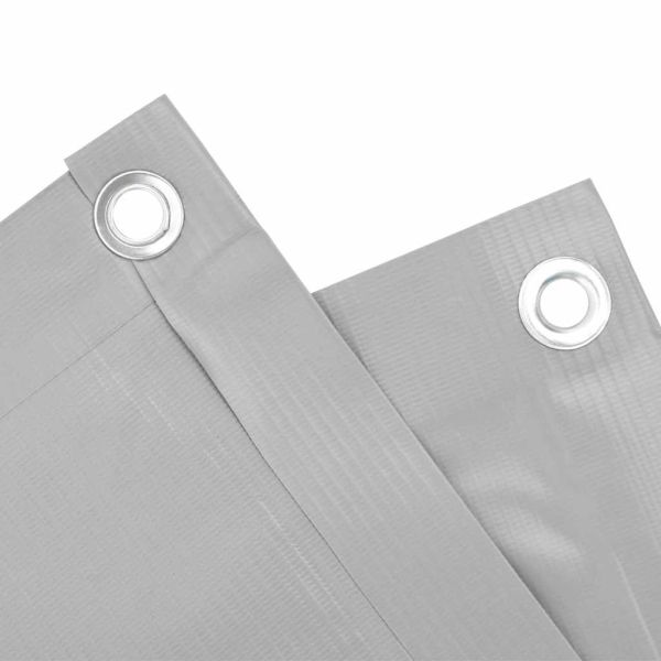 Параван за тераса, сив, 800x120 см, PVC