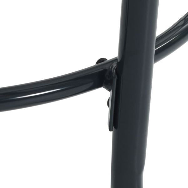 Градински столове, 5 части, антрацит, прахово боядисана стомана