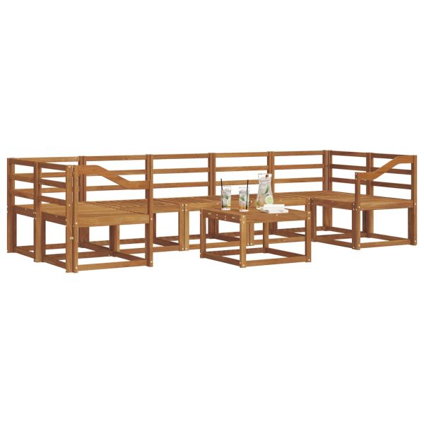 Комплект дивани за открито 8 pcs Естествен