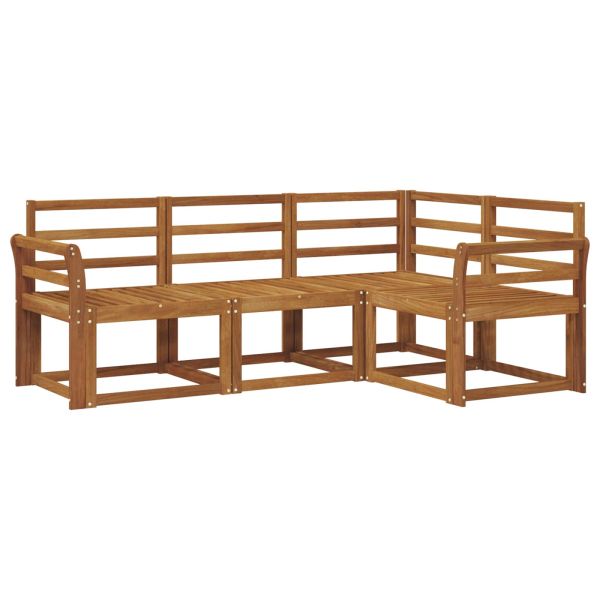 Комплект дивани за открито 4 pcs Естествен