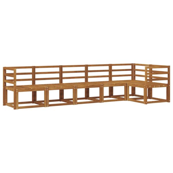 Комплект дивани за открито 6 pcs Естествен