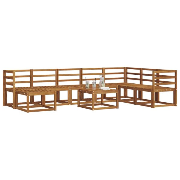Комплект дивани за открито 9 pcs Естествен