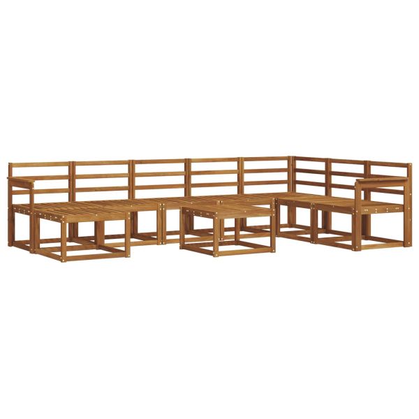 Комплект дивани за открито 9 pcs Естествен