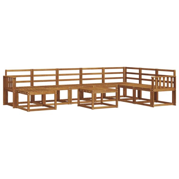 Комплект дивани за открито 9 pcs Естествен