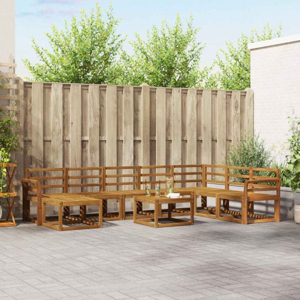 Комплект дивани за открито 9 pcs Естествен