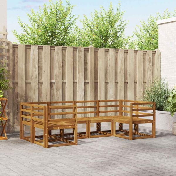 Комплект дивани за открито 6 pcs Естествен