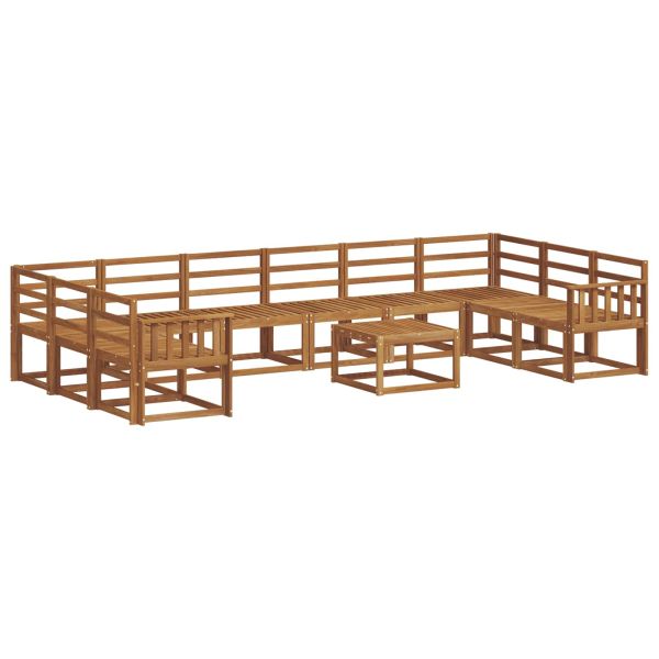 Комплект дивани за открито 11 pcs Естествен