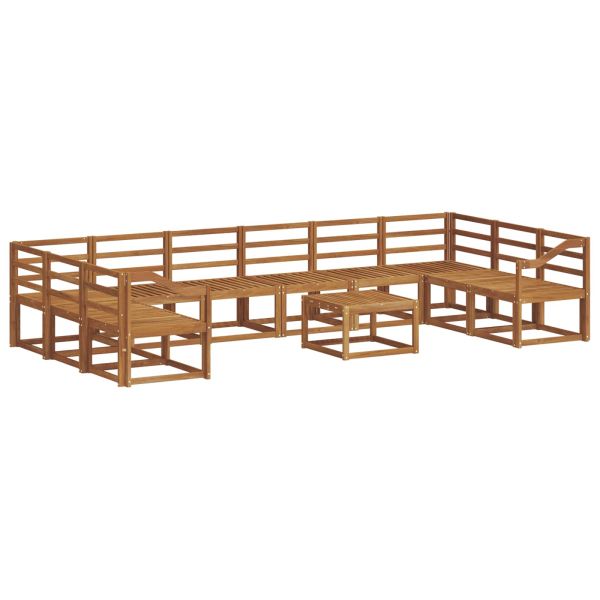 Комплект дивани за открито 11 pcs Естествен
