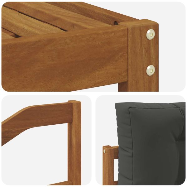 Комплект дивани за открито 5 pcs Натурален и Антрацит