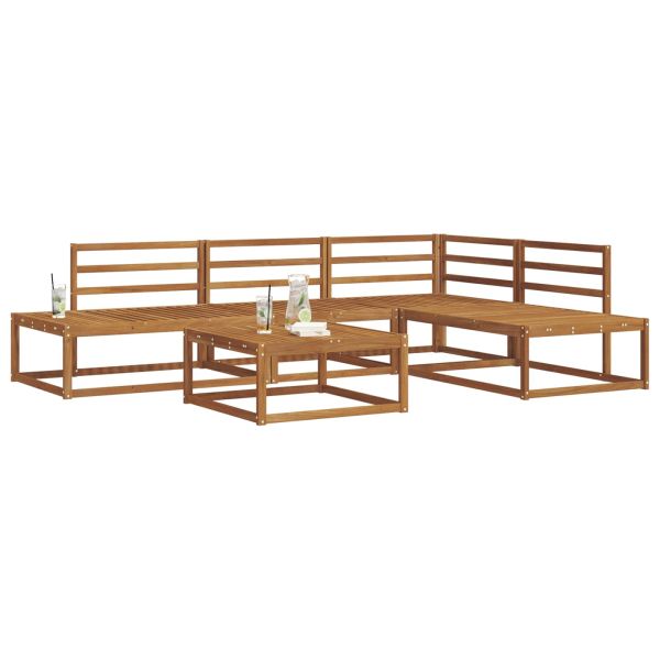 Комплект дивани за открито 5 Брой Естествен