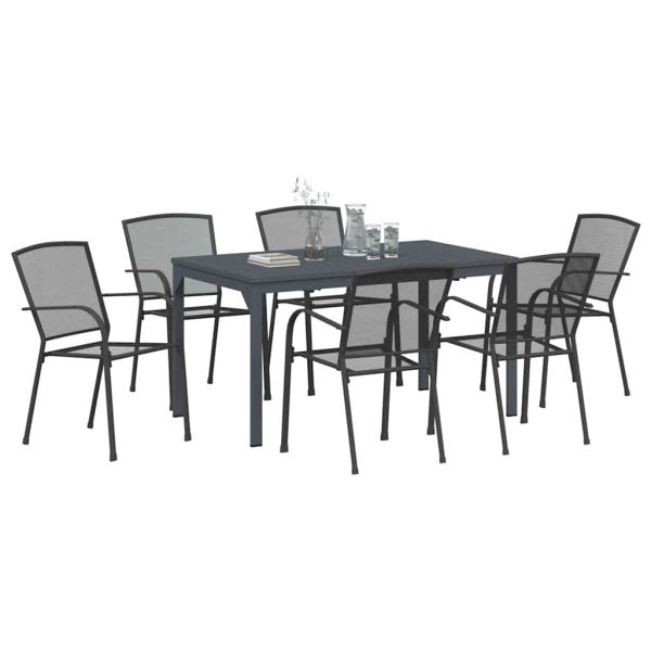Комплект за хранене в градината 7 pcs Антрацит