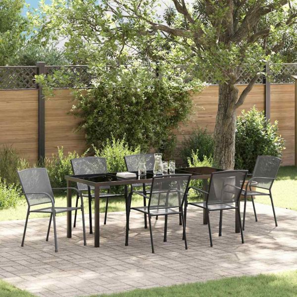 Комплект за хранене в градината 7 pcs Антрацит