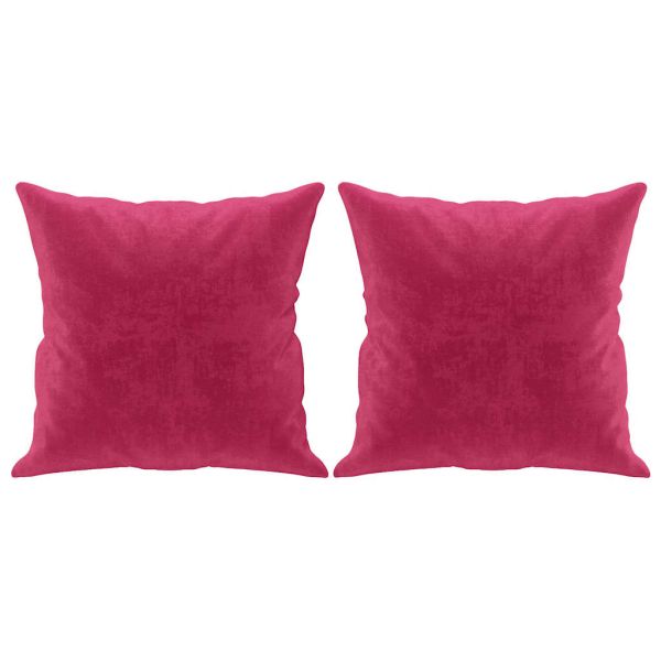 3-местен диван декоративни възглавници виненочервен 180 см