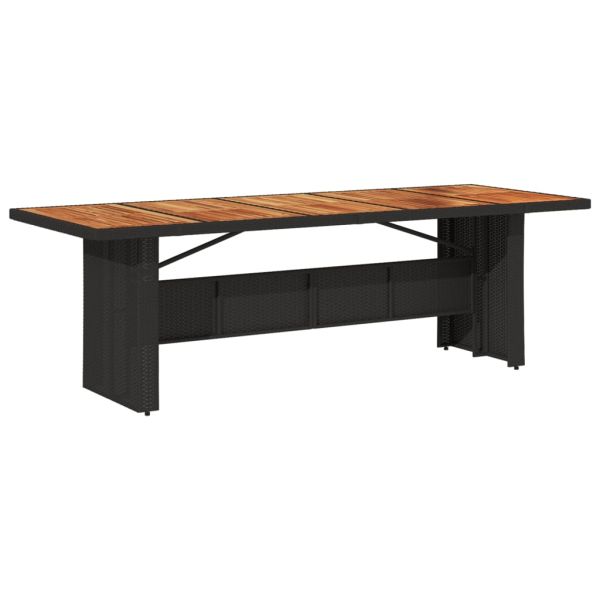 Градински бистро комплект с възглавници 11части черен полиратан