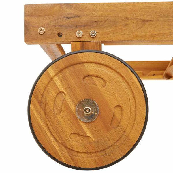 Шезлонги, 2 бр, с маса, акация масив