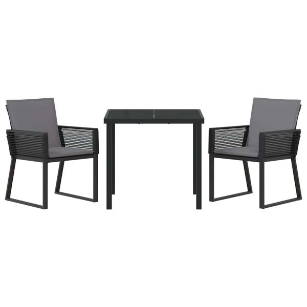 Комплект за хранене в градината 3 pcs Черно