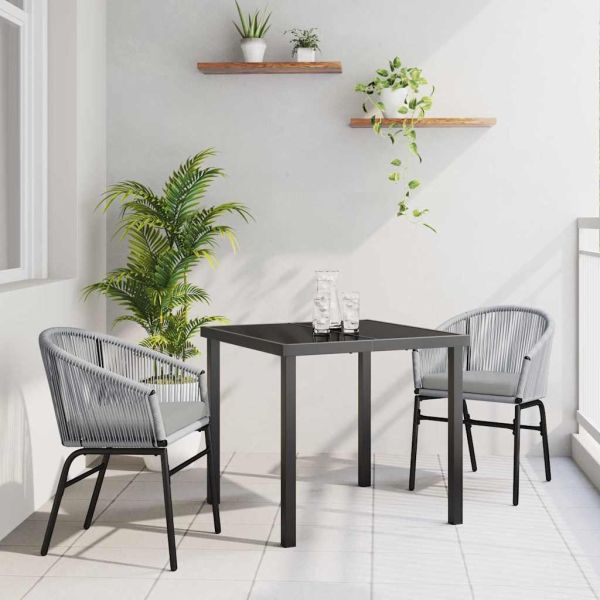 Комплект за хранене в градината 3 pcs Антрацит