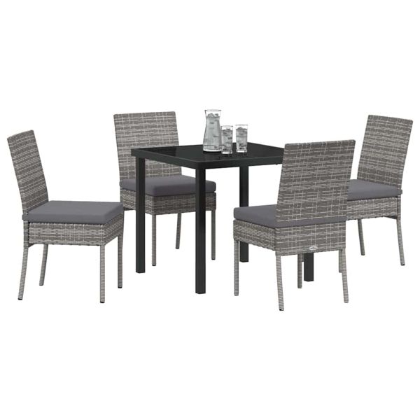 Комплект за хранене в градината 5 pcs Сив