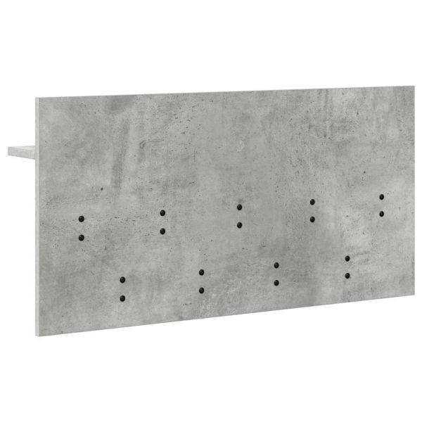 Стенен закачалка за палта с рафт Циментено сиво 80 x 40 x 12 cm