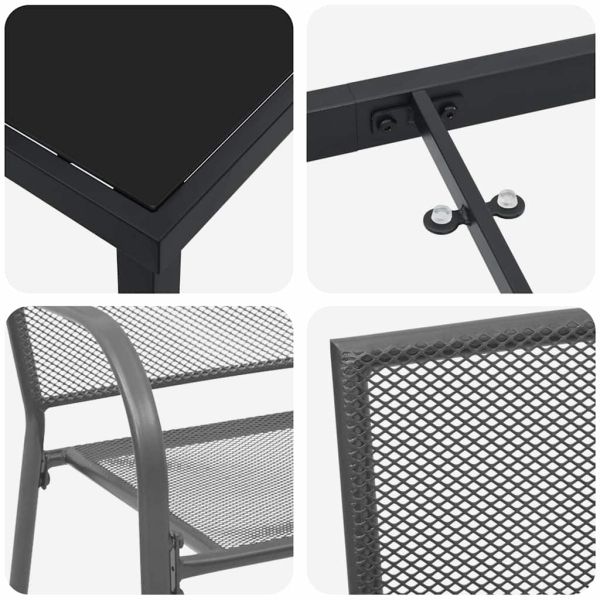 Комплект за хранене в градината 3 pcs Антрацит