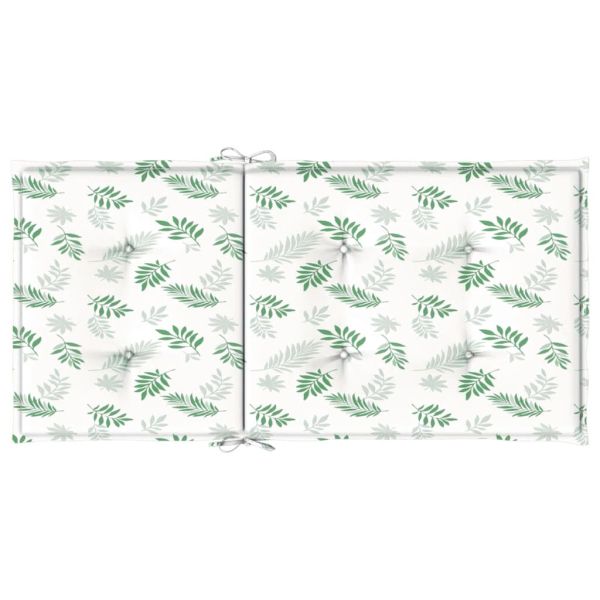 Възглавници за стол с ниска облегалка, 6 бр, на листа, текстил