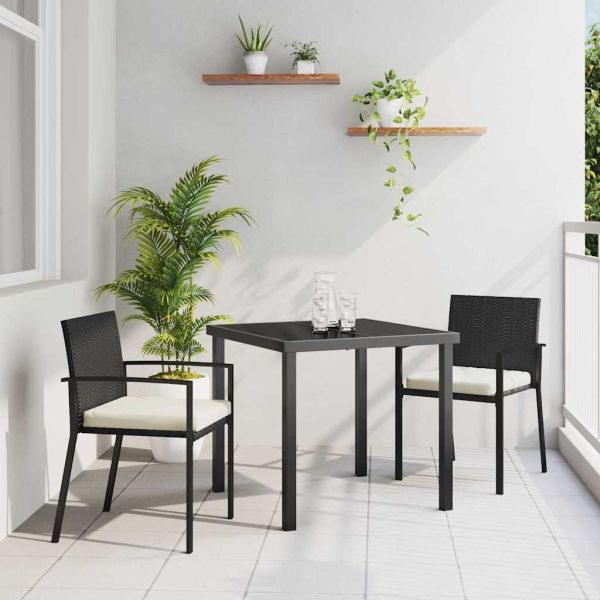 Комплект за хранене в градината 3 pcs Черно